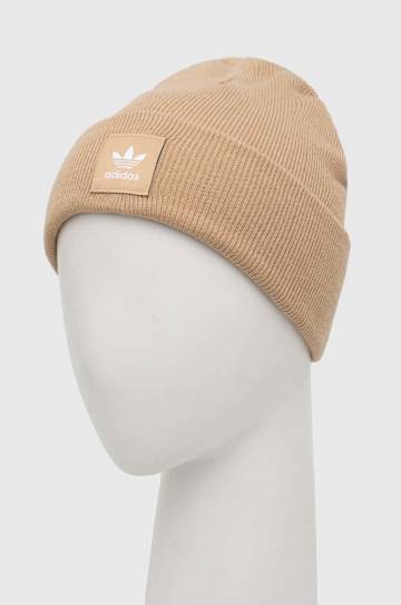 Шапка adidas Originals цвет бежевый Шапка adidas Originals цвет бежевый