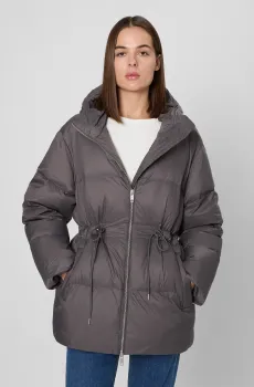 Женский серый пуховик Серый S PRPY PWOUTSKF0044