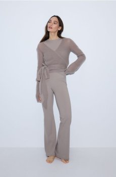 Reserved - Штани кльош - бежевий - 561JS-80X