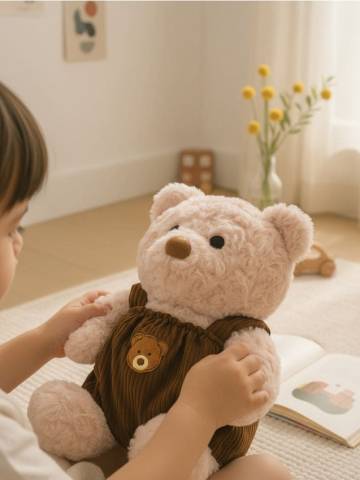 М’яка іграшка ведмедик - світло-помаранчевий