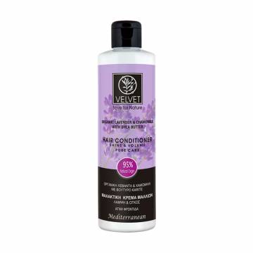 Кондиционер для волос Velvet Love for Nature Organic Lavender & Chamomile Hair Conditioner Блеск и объем, 250 мл Кондиционер для волос Velvet Love for Nature Organic Lavender & Chamomile Hair Conditioner Блеск и объем, 250 мл