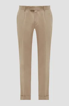 Мужские бежевые брюки Бежевый 56 BOSS 50527903;131