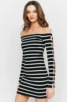 Женское платье в полоску Разноцветный M Tally Weijl SDRVIBARDOT