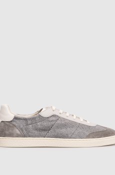 Серые комбинированные кроссовки