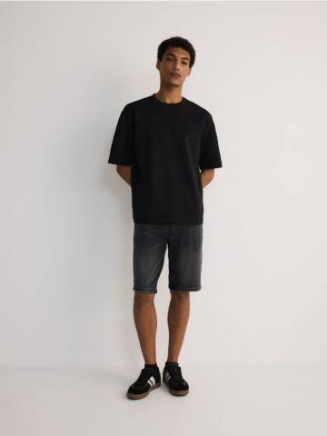 Reserved - Джинсові шорти slim fit - сірий - 5300L-90J Reserved - Джинсові шорти slim fit - сірий - 5300L-90J