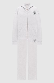 Серый утепленный спортивный костюм