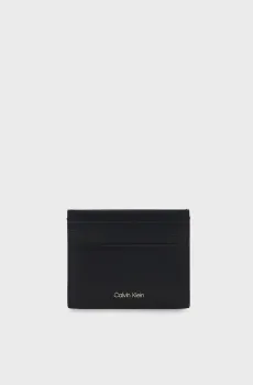 Мужской черный кожаный кардхолдер RAISED CARDHOLDER Черный ONESIZE Calvin Klein LV04D1230G
