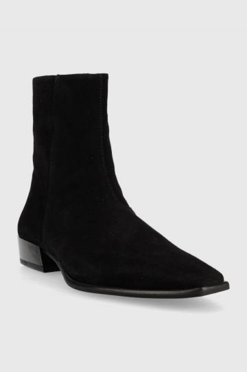 Замшевые ботинки Vagabond Shoemakers Nella женские цвет чёрный каблук кирпичик Замшевые ботинки Vagabond Shoemakers Nella женские цвет чёрный каблук кирпичик