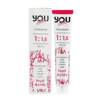 Перманентная крем-краска для волос You Look Professional 1:1.5, 12.12 Суперосветляющий блондин пепельно-перламутровый, 100 мл Перманентная крем-краска для волос You Look Professional 1:1.5, 12.12 Суперосветляющий блондин пепельно-перламутровый, 100 мл