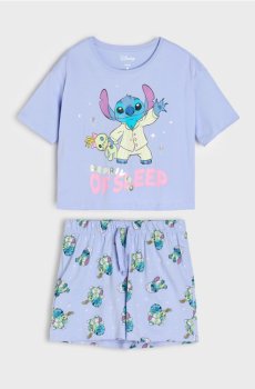 Двокомплектна піжама Stitch - блакитний