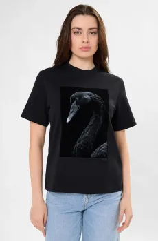 Женская черная футболка Черный S BOSS 50563277;001