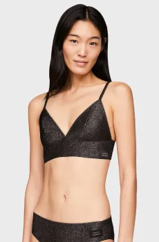 Женский черный топ TRIANGLE BRA SPARKLE Черный XS Tommy Hilfiger UW0UW04997