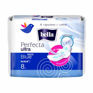 Прокладки для критических дней Bella Perfecta Ultra Maxi Blue, 8 шт Прокладки для критических дней Bella Perfecta Ultra Maxi Blue, 8 шт