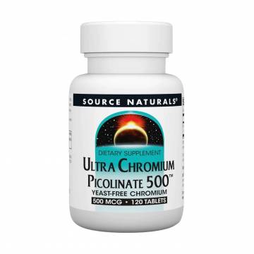 Ультра хром пиколинат Source Naturals Ultra Chromium Picolinate 500 мкг, 60 таблеток Ультра хром пиколинат Source Naturals Ultra Chromium Picolinate 500 мкг, 60 таблеток