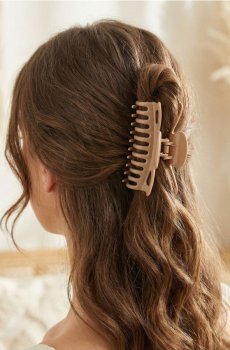 Затискач для волосся - бежевий