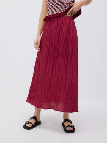 Reserved - LADIES` SKIRT - буряковий - 442DR-83X Reserved - LADIES` SKIRT - буряковий - 442DR-83X