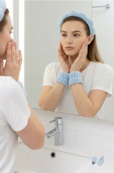 Набір аксесуарів для волосся з м’яким обручем, резинками та шпильками 5 pack - light blue