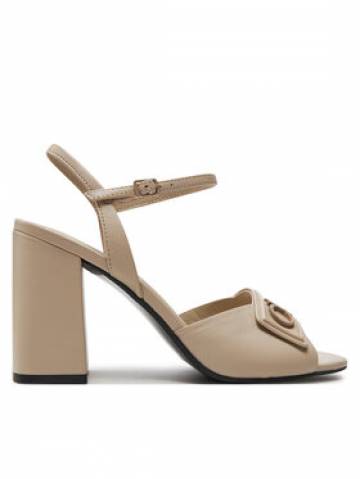 Calvin Klein Босоніжки Heel Sandal 85 Relock Lth HW0HW01937 Écru Calvin Klein Босоніжки Heel Sandal 85 Relock Lth HW0HW01937 Écru