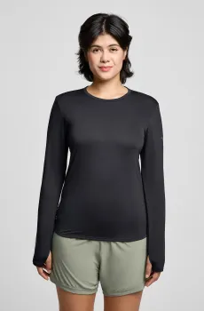 Женский черный лонгслив Черный S Saucony SAW800486-BK