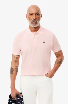 Мужское розовое поло Розовый S Lacoste L1212T03