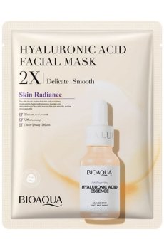 Тканевая маска для лица Bioaqua Hyaluronic Acid Facial Mask 2X Delicate Smooth с гиалуроновой кислотой, 30 г