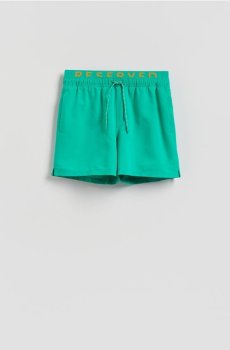 Reserved - Гладкі пляжні шорти - свіжий зелений - 110FB-76X