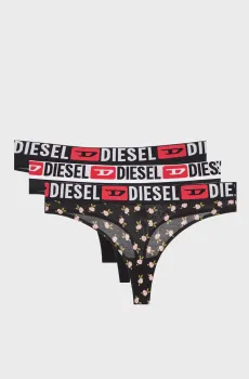 Женские черные трусики (3 шт) UFST-STARS-THREEPACK PERIZOMA Черный XS Diesel 00SE0K 0PLDE