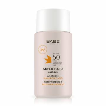 Солнцезащитный флюид для лица BABE Laboratorios Super Fluid Color SPF 50 с оттенком, 50 мл Солнцезащитный флюид для лица BABE Laboratorios Super Fluid Color SPF 50 с оттенком, 50 мл