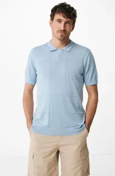 Мужское голубое поло Голубой S Mexx MF006608541M