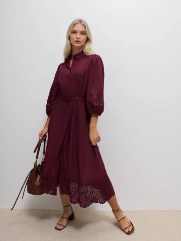 Mohito - Сукня-сорочка максі - червоне дерево - 633GX-93X