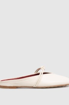 Бежевые кожаные мюли Rosa Mary-Jane