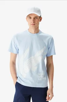 Мужская голубая футболка Голубой XS Lacoste TH0410T01