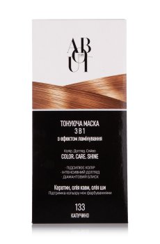 Тонирующая маска для волос ABOUT Hair Color, Care, Shine 3 в 1 с эффектом ламинирования 133 Капучино, 30 мл