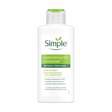 Восстанавливающий крем для лица Simple Kind To Skin Replenishing Rich Moisturiser, 125 мл Восстанавливающий крем для лица Simple Kind To Skin Replenishing Rich Moisturiser, 125 мл