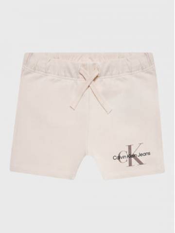 Calvin Klein Jeans Спортивні шорти Monogram Logo IN0IN00061 Бежевий Regular Fit Calvin Klein Jeans Спортивні шорти Monogram Logo IN0IN00061 Бежевий Regular Fit