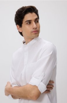 Reserved - Сорочка slim fit із високим вмістом бавовни - білий - 568HT-00X