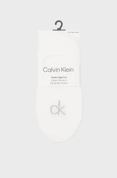 Женские белые следы (2 пары) HIGH CUT Белый 39-42 Calvin Klein 701228801