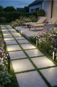 Садовий сонячний LED ліхтар з бульбашковим плафоном для встановлення в ґрунт - чорний