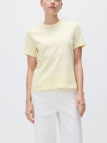 Reserved - Футболка regular із вишивкою - світло-жовтий - 374GU-10X