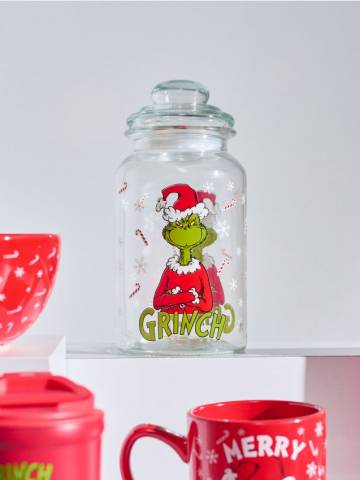 Банка з Кришкою Grinch - білий Банка з Кришкою Grinch - білий