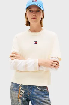 Женская желтая футболка BXY BADGE Желтый M Tommy Jeans DW0DW22202