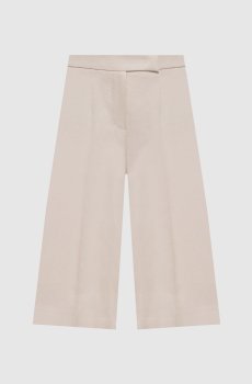 Бежевые бермуды KAKI из льна