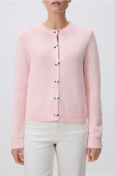 Reserved - Кардиган з декоративними гудзиками - пастельний рожевий - 921IP-03X