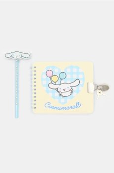 Набір: блокнот із замком та олівець Cinnamoroll - light blue