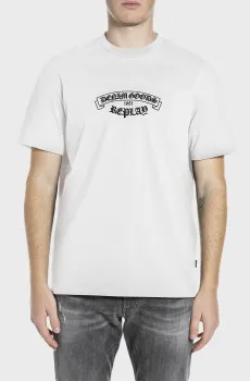 Мужская светло-серая футболка Белый XXL Replay M3332 .000.2660