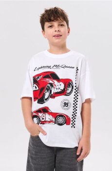 Футболка з гоночним мотивом Cars - білий
