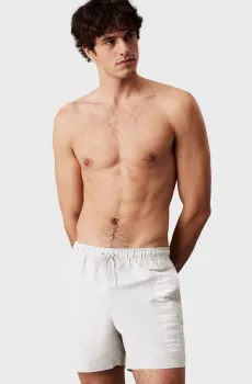 Мужские светло-серые плавательные шорты Серый M Calvin Klein KM0KM01092