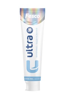 Зубная паста Fesco Ultra Whitening Отбеливающая, без фтора, 100 мл