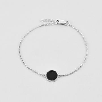 Серебряный браслет Minimal 661141э-black Серебряный браслет Minimal 661141э-black