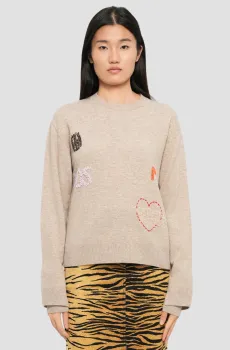 Женский бежевый шерстяной джемпер Бежевый S Moschino A0932.8206;1019
